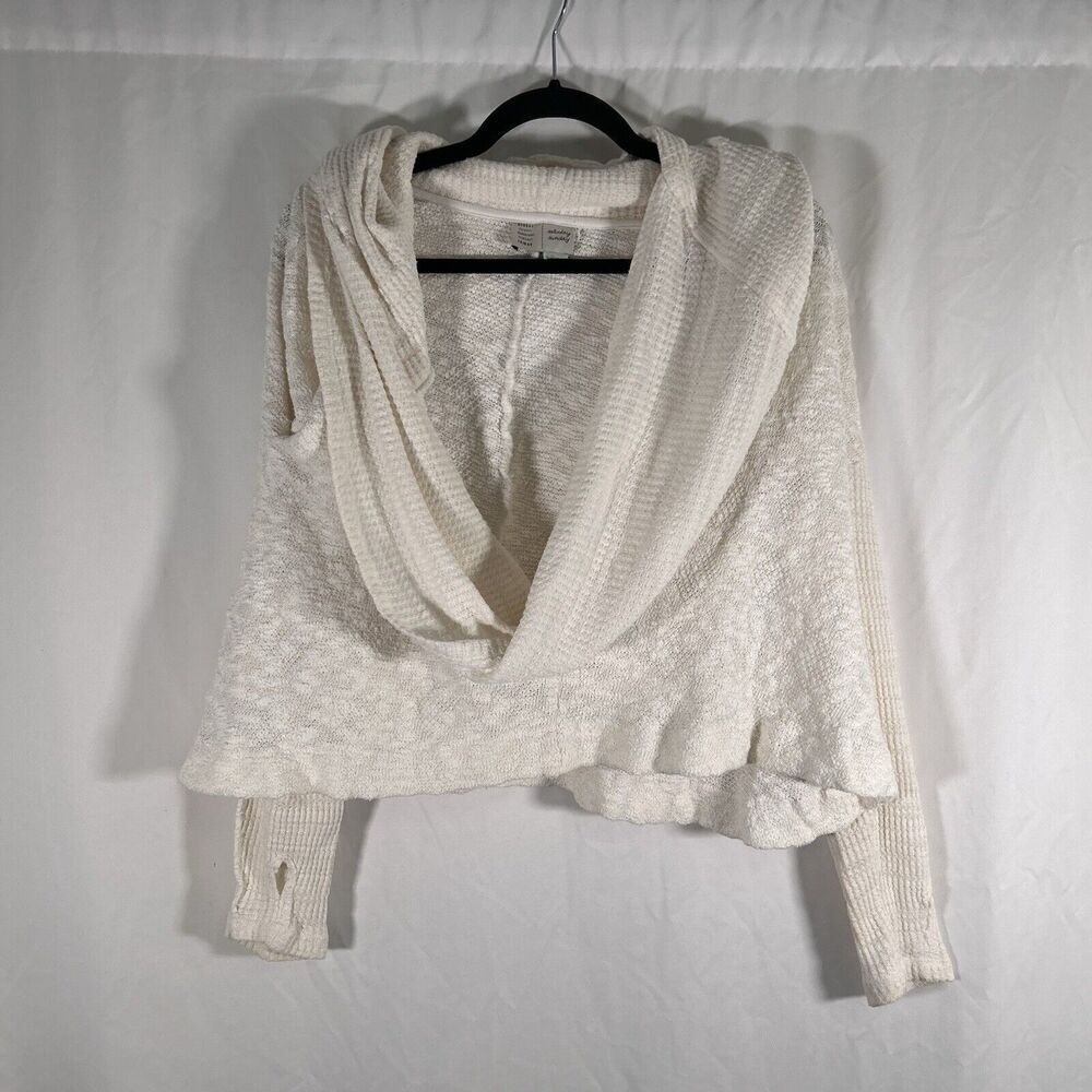 Saturday Sunday Anthropologie Blouse Womens Small Off White Off Shoulder Cropped